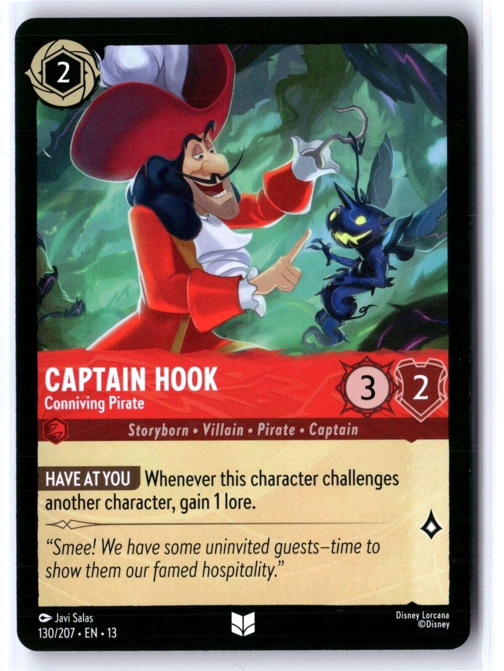 Captain Hook - Conniving Pirate Uncommon Attack of the Vine! 130/207 NM